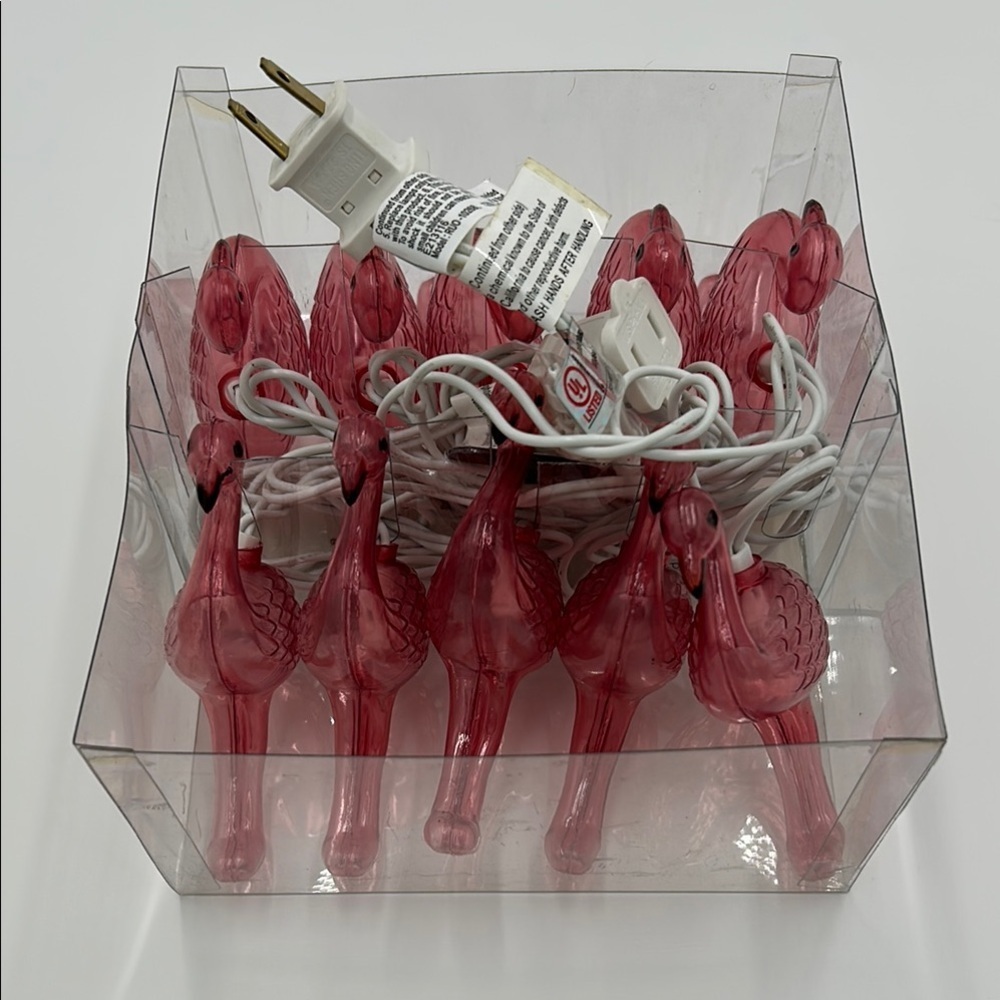 Target Pink Flamingo String Lights 10pcs Plug In New in box - Picture 3 of 10